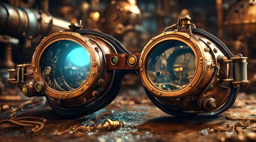 Steampunk Goggles (AI art)
